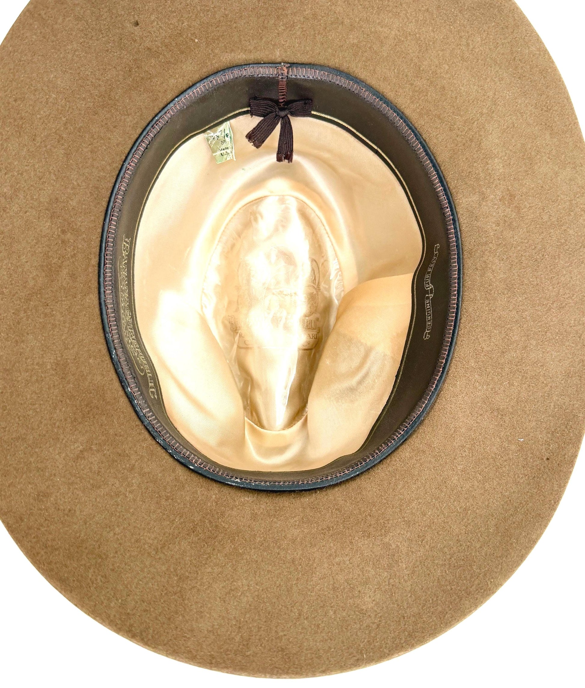 Vintage Banana Republic Travel & Safari Fedora Hat Brown Fur Felt Made in USA