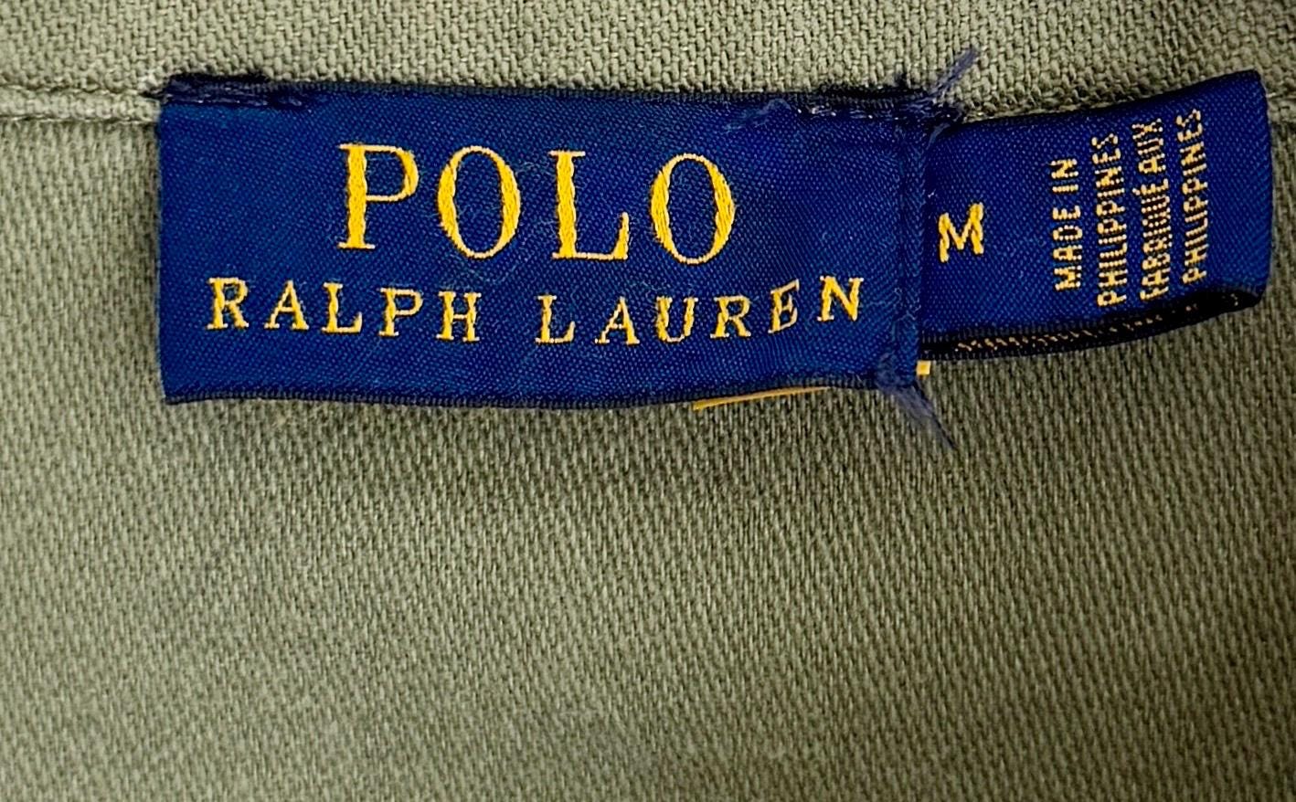 Peace Love Polo Embroidered Over Shirt Army Green