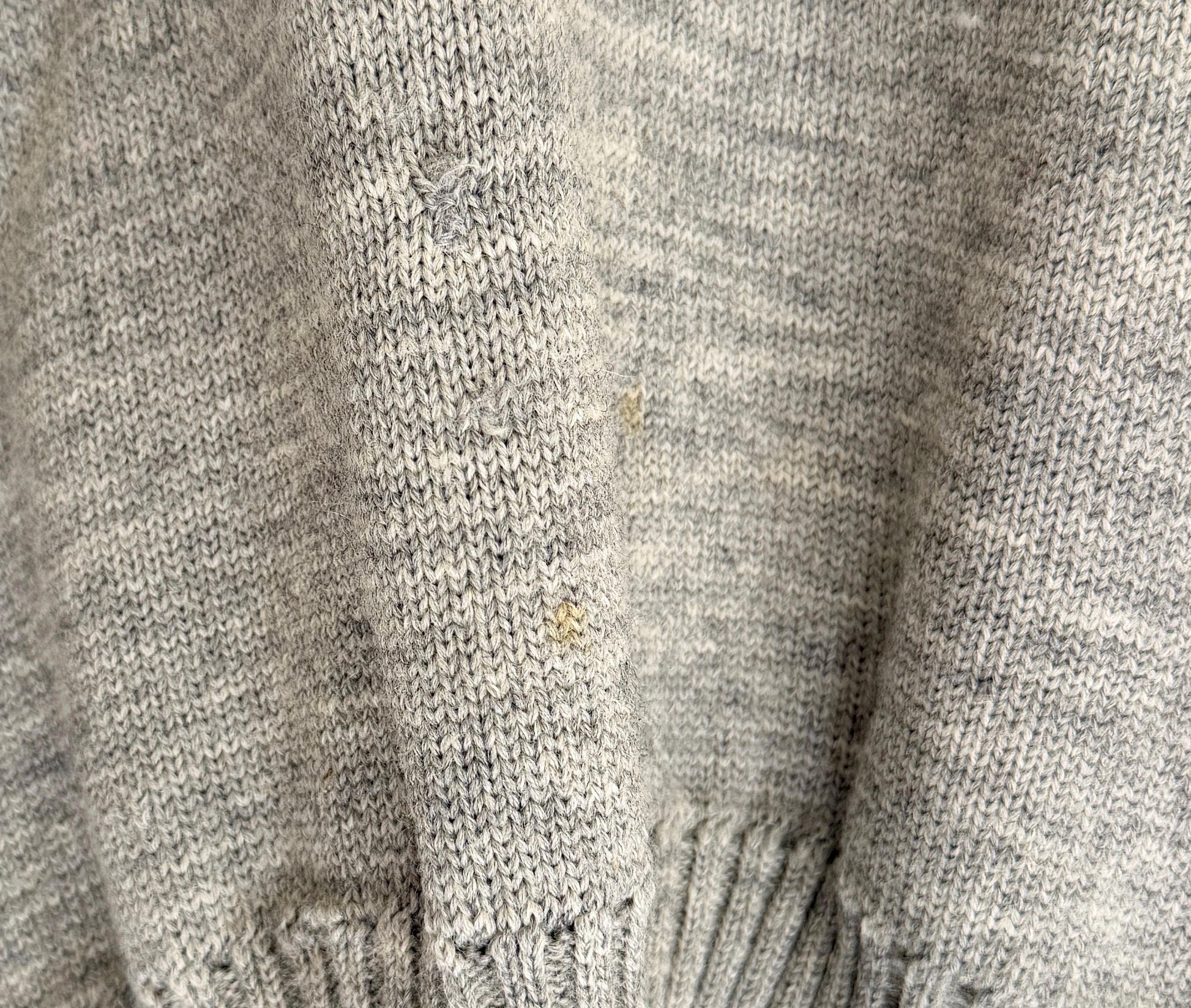Vintage 60s Gray Wool Varsity Sweater 1962 Jim Flynn Sporting Goods