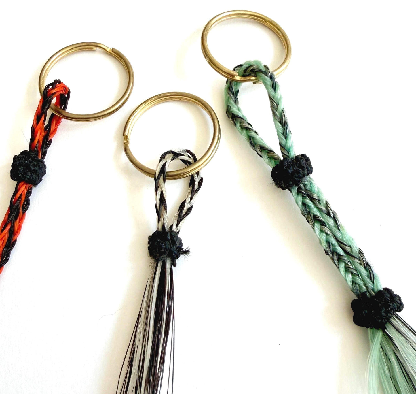 Vintage Horse Hair Keychain Western Style
