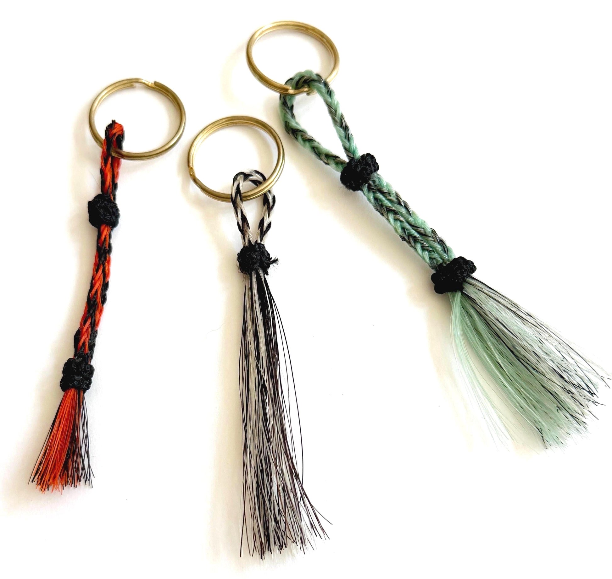 Vintage Horse Hair Keychain Western Style
