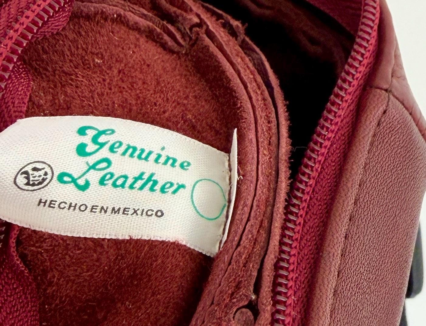 Vintage Leather Fanny Pack 80s 90s Oxblood Red Hip Bag
