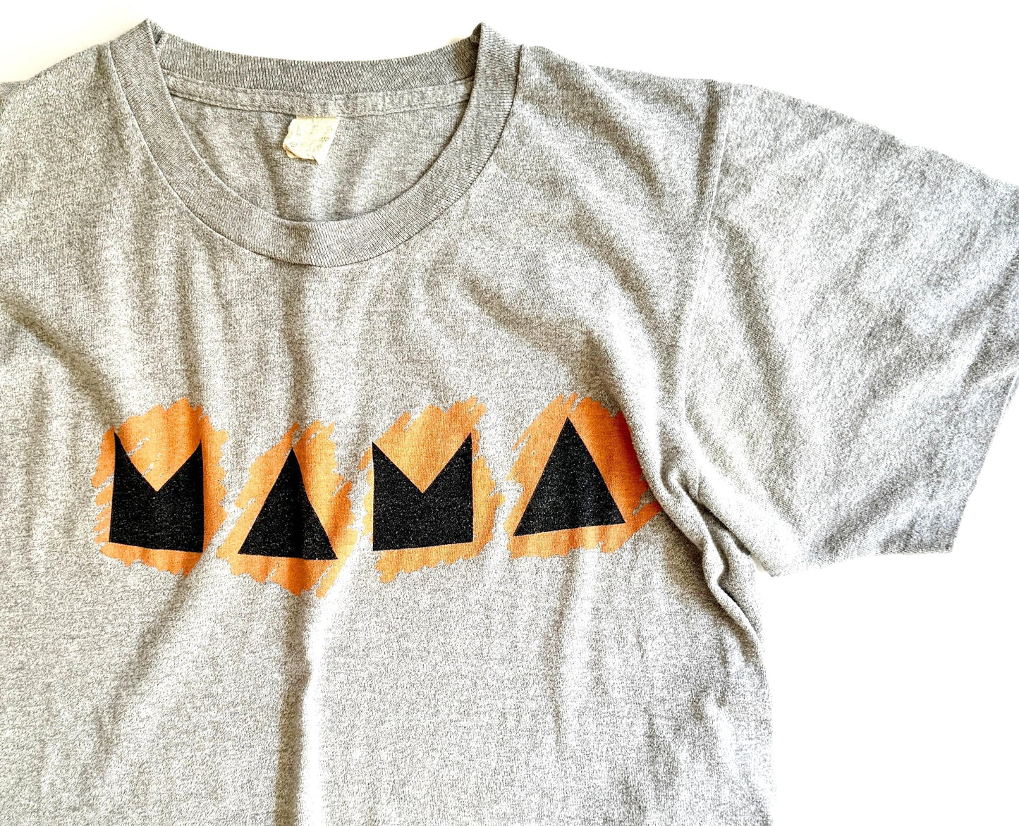 Vintage 80s Genesis Mama Tour T-Shirt Soft Gray Band Tee Rock Concert Merch
