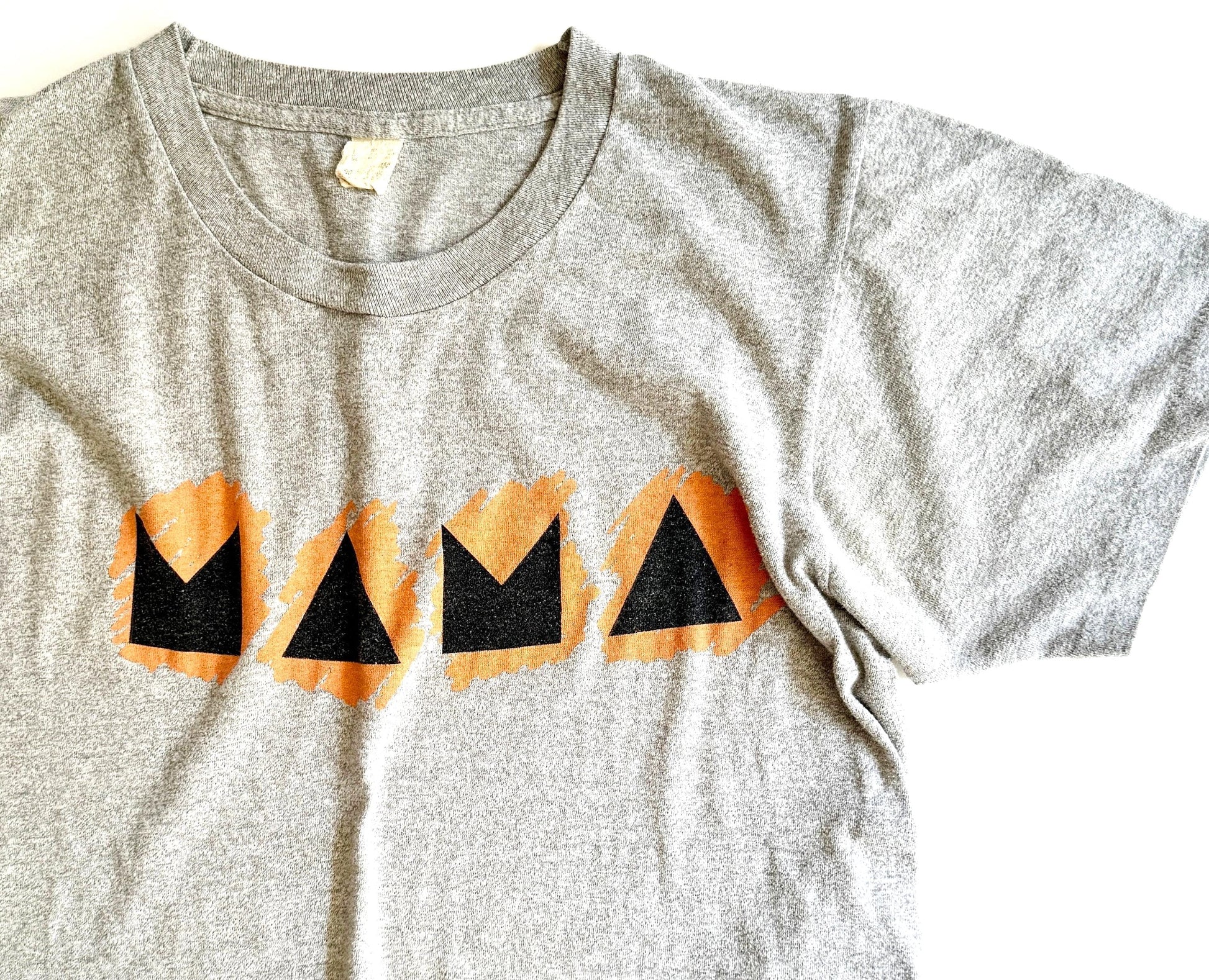 Vintage 80s Genesis Mama Tour T-Shirt Soft Gray Band Tee Rock Concert Merch