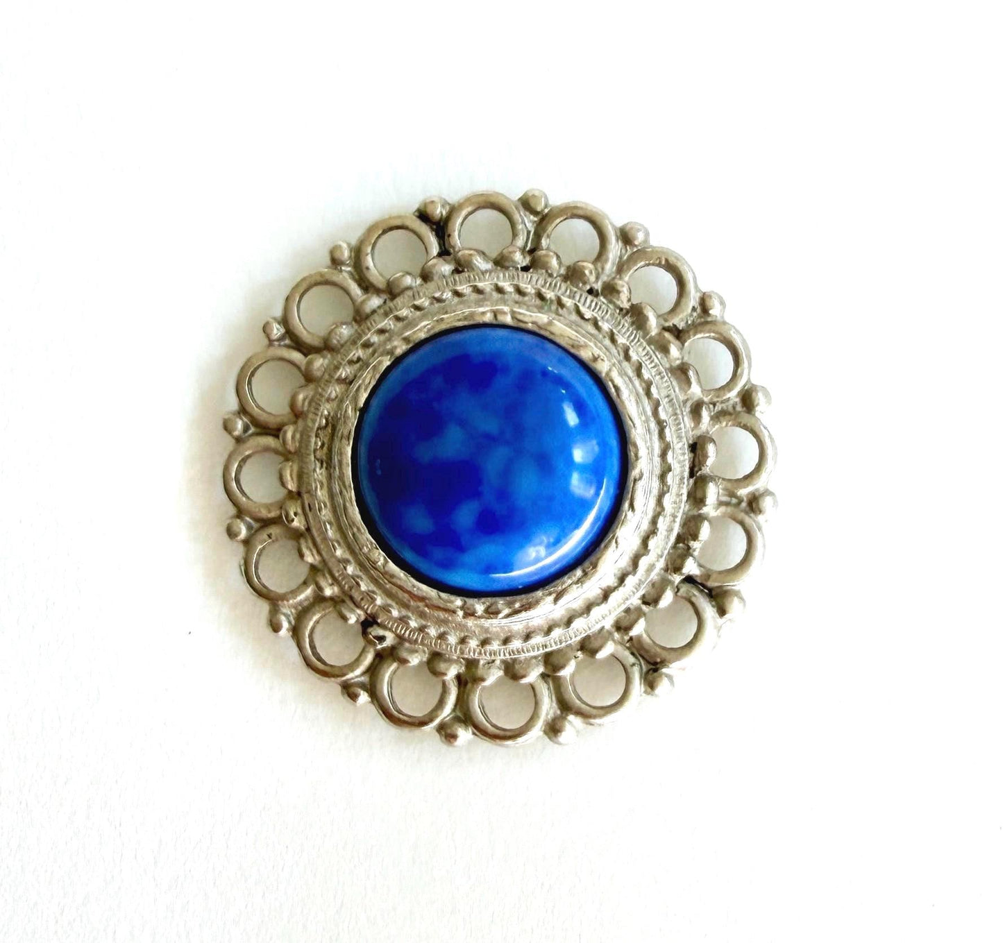 Vintage Sterling Silver Button Cover Western Heart Star
