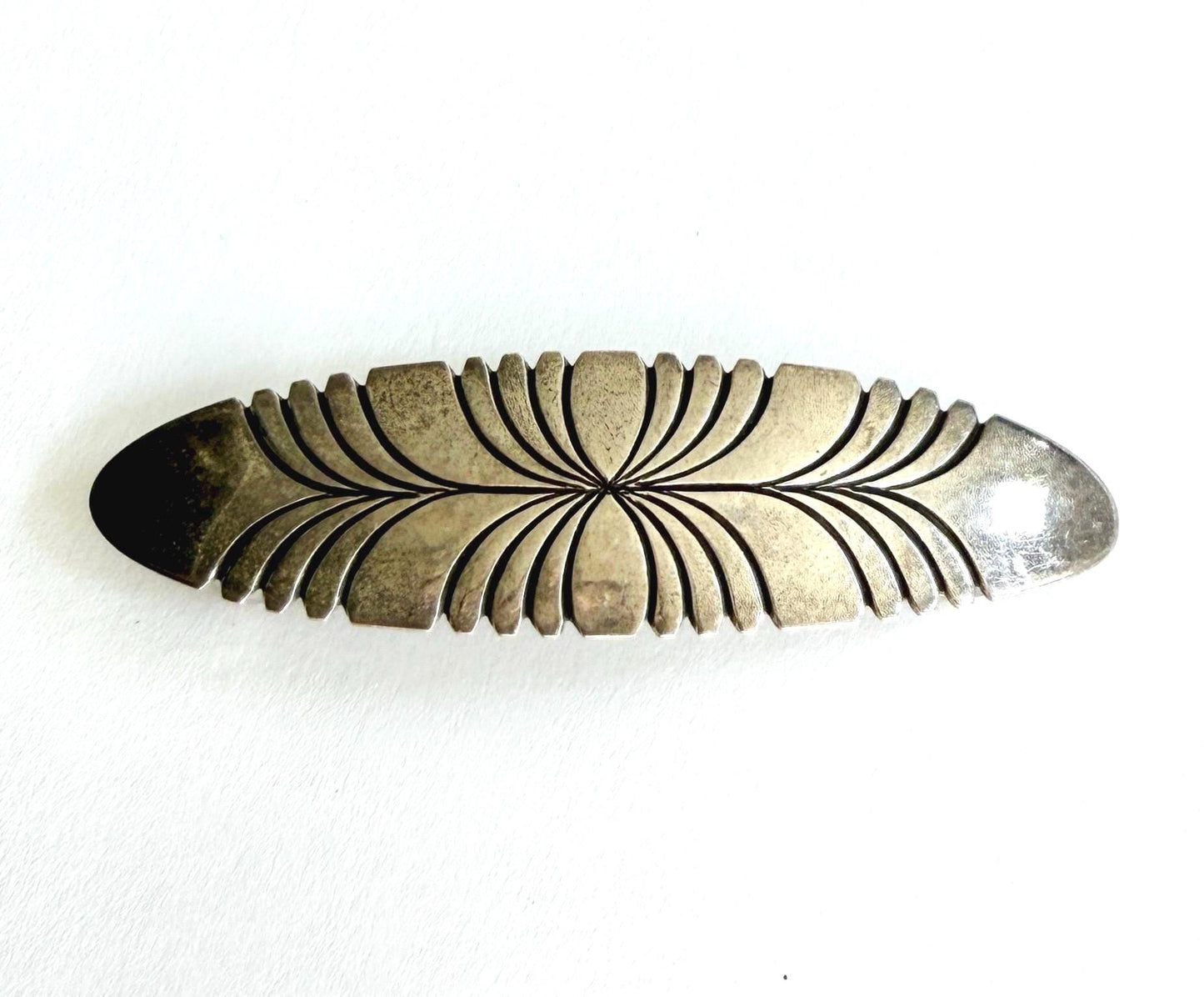 Vintage Navajo Sterling Silver Barrette Hair Clip