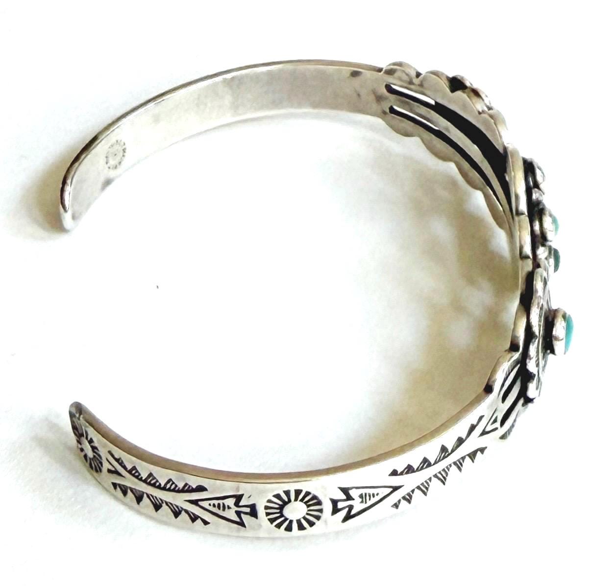 Early Navajo Turquoise Bracelet Cuff Fred Harvey Era Maisel's Trading Post