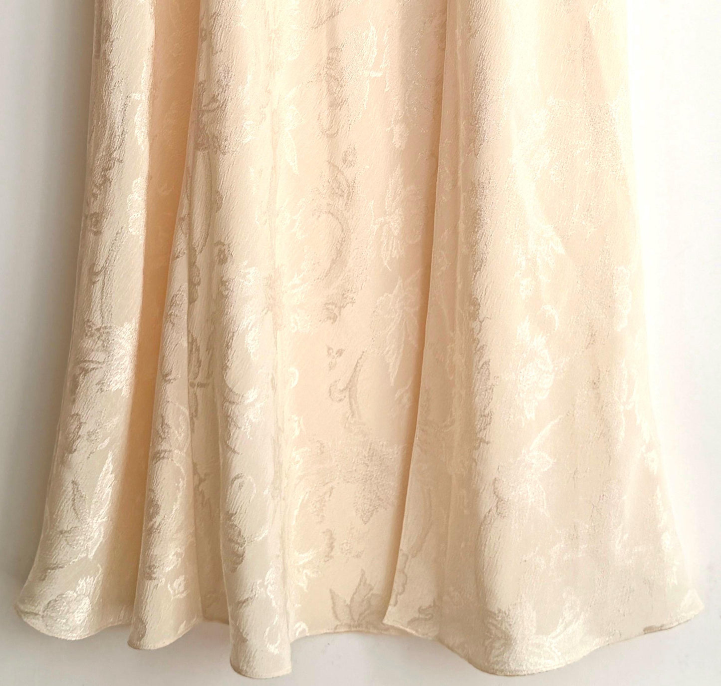 Vintage 90s Victorias Secret Nightie Ivory Slip Dress with Lace Trim