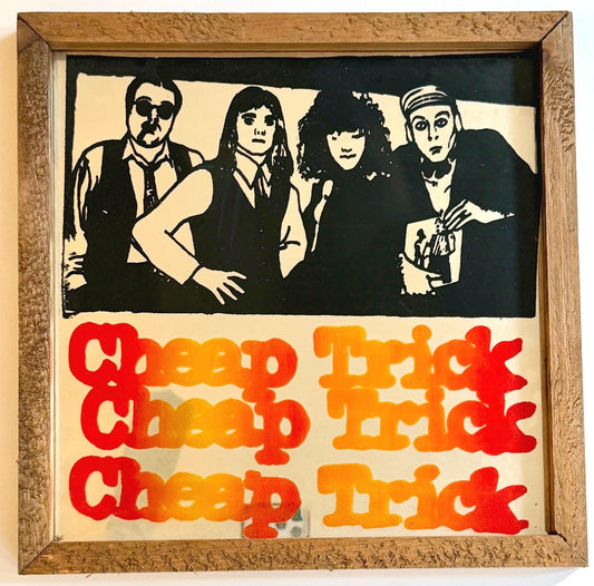 Vintage Cheap Trick Band Mirror 70s 80s Rock and Roll Memorabilia