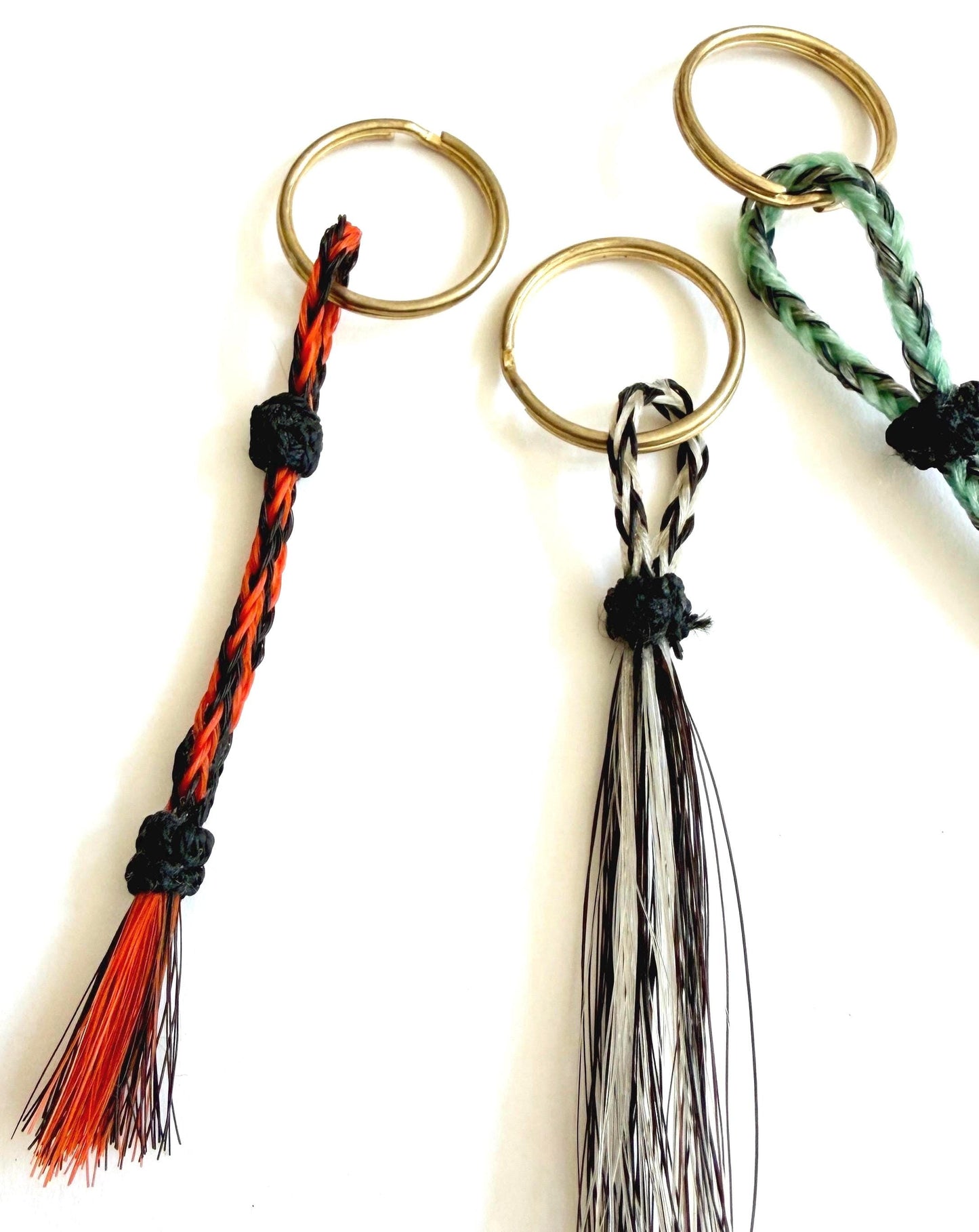 Vintage Horse Hair Keychain Western Style