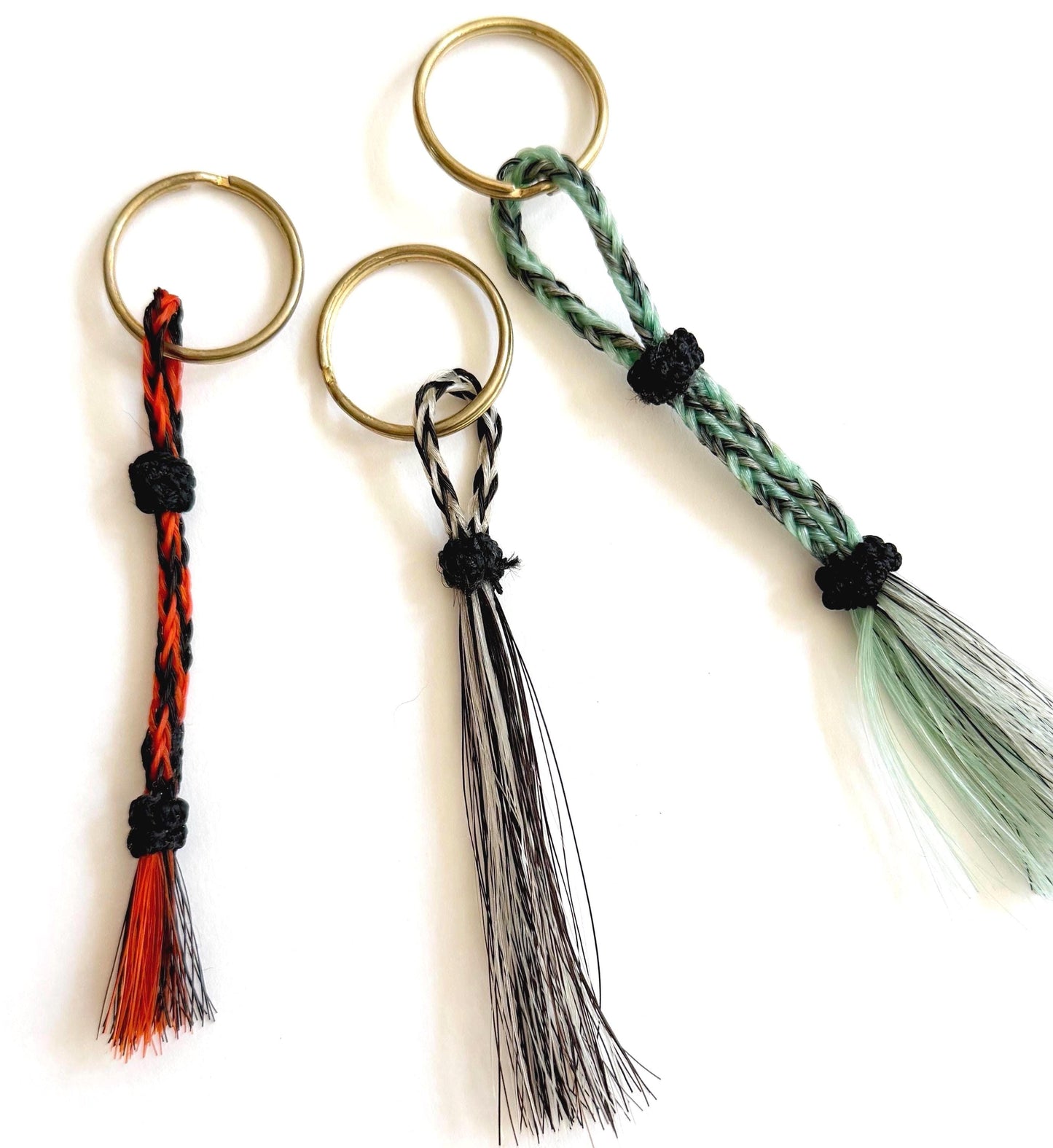 Vintage Horse Hair Keychain Western Style
