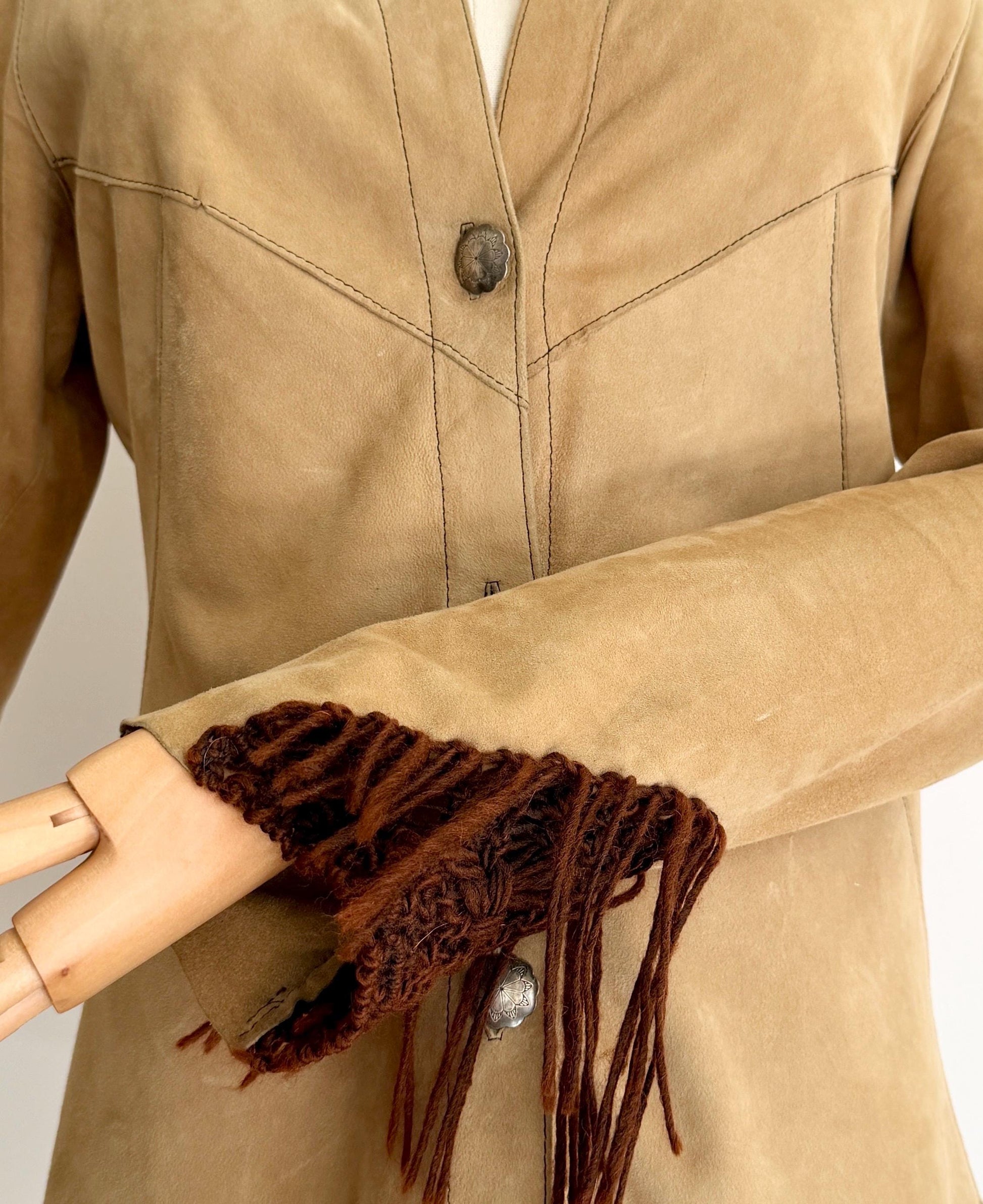 Vintage Henry Beguelin Suede Leather Shirt Jacket Made in Italy