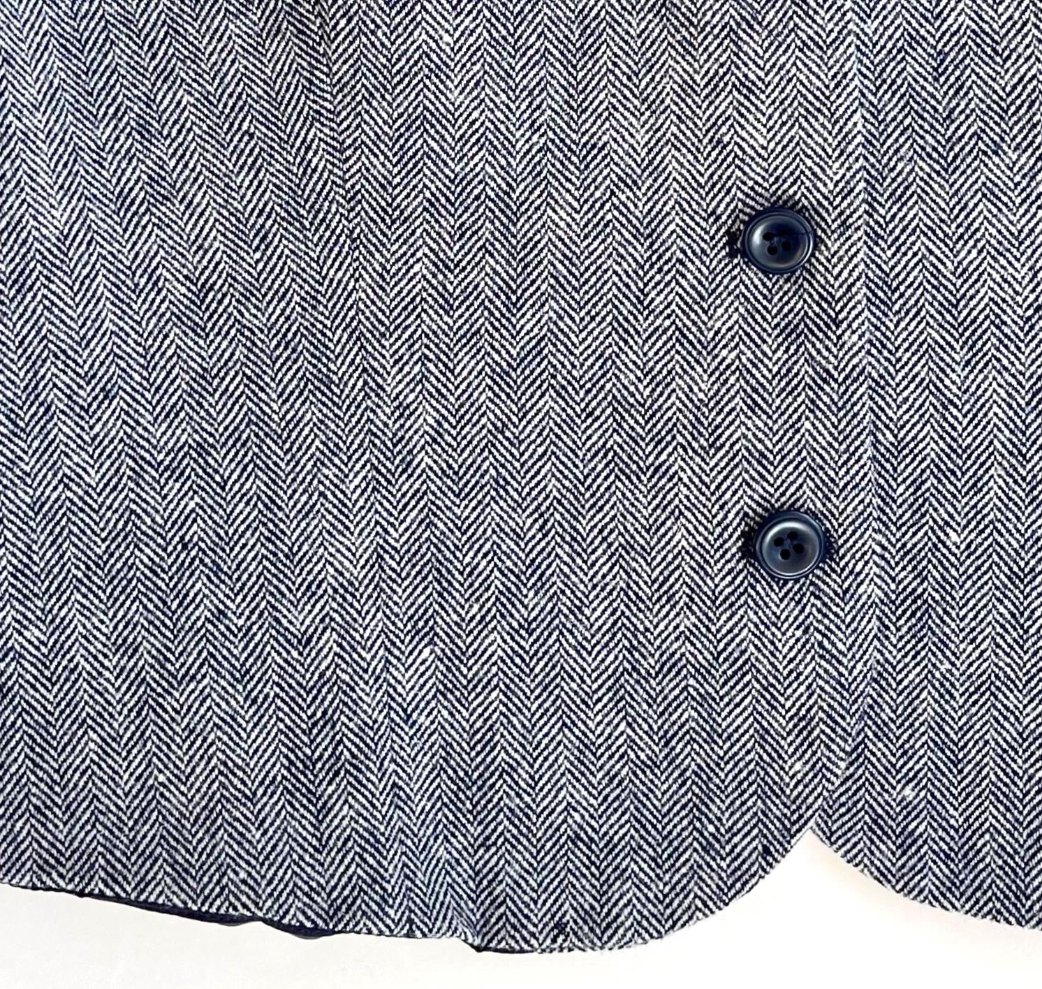 Vintage 90s Pendleton Wool Vest Waistcoat Navy Blue Herringbone