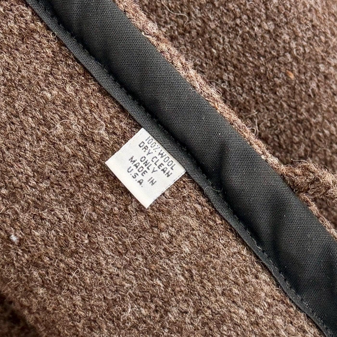 Vintage Brown Wool Vest Nambe Weavers New Mexico Handwoven