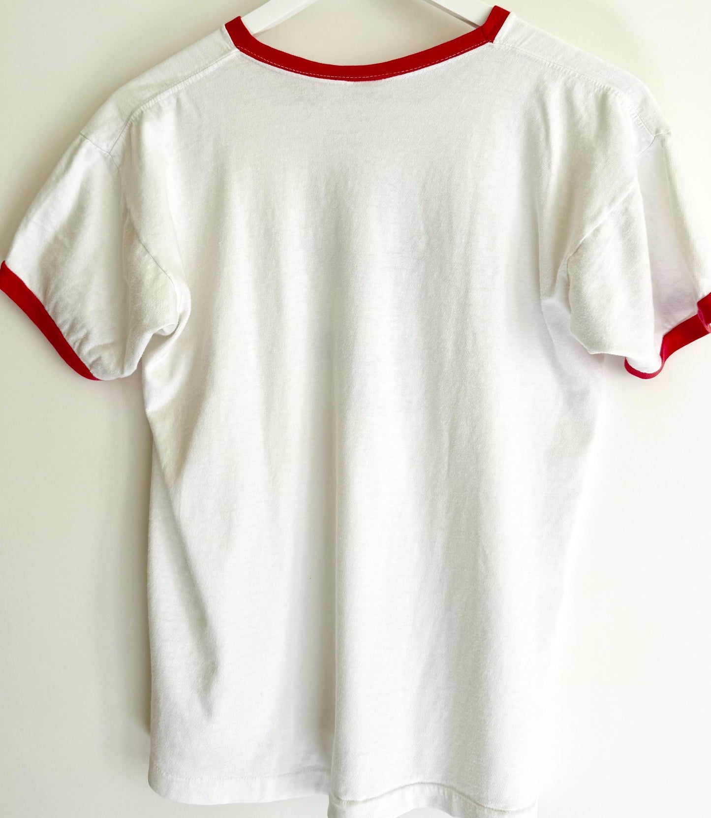 Vintage 70s SMU Cheerleaders Ringer Tshirt Southern Methodist University Mustangs