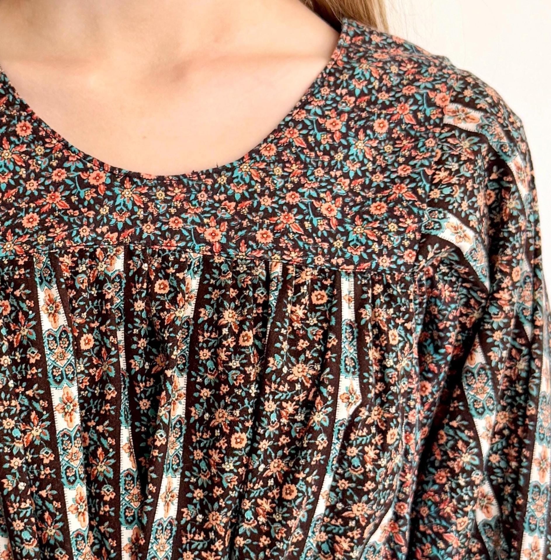 Handmade Floral Prairie Dress Romantic Western Boho