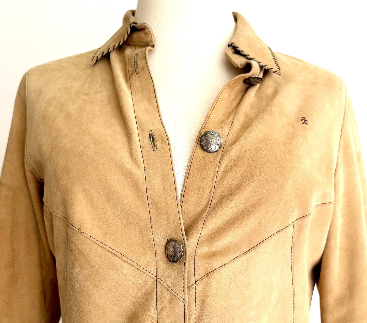 Vintage Henry Beguelin Suede Leather Shirt Jacket Made in Italy