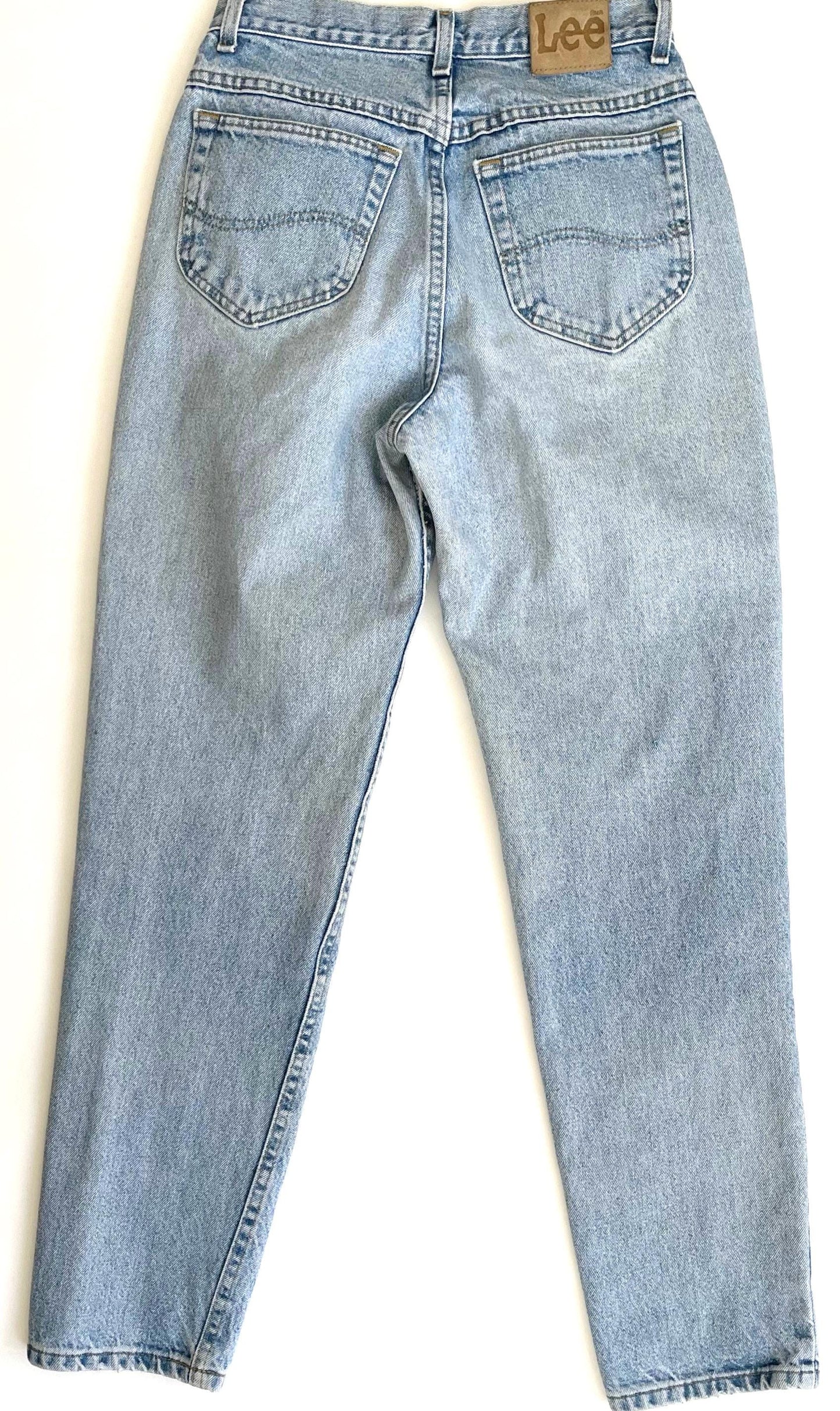 Vintage LEE Jeans 80s 90s High Waist Light Wash Denim