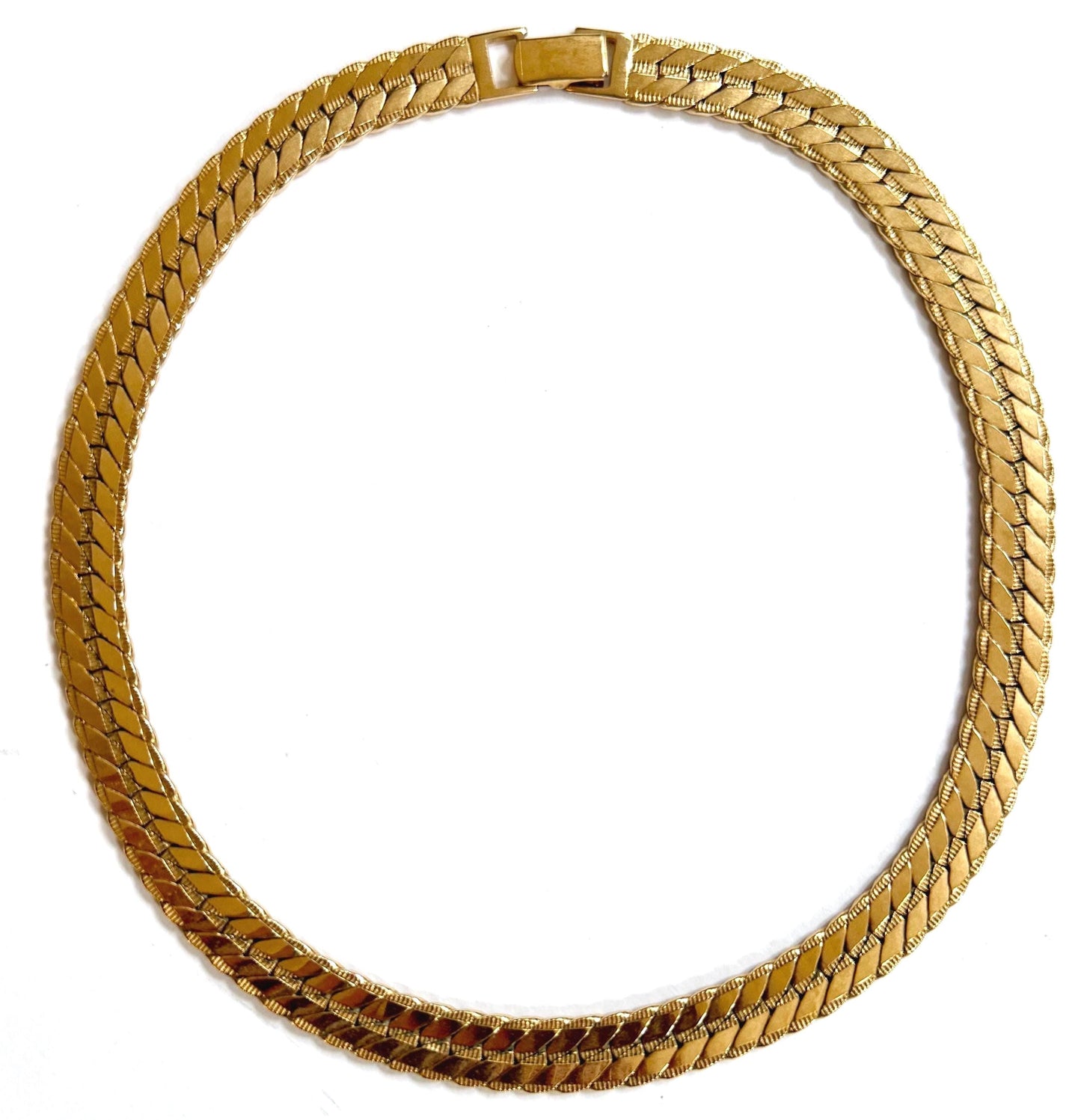 Vintage Monet Gold Choker Necklace 80s 90s Minimalist Gold Tone Chain