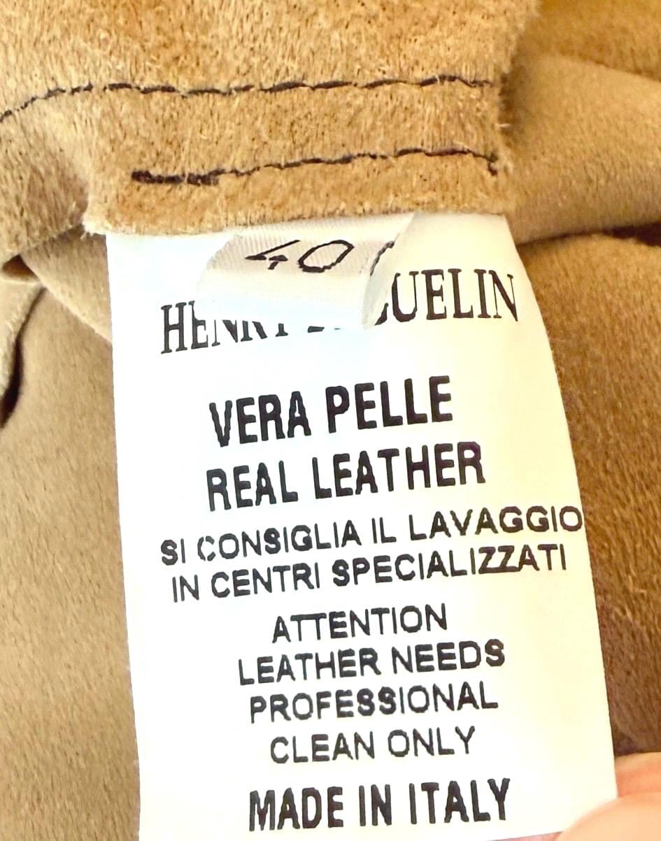 Vintage Henry Beguelin Suede Leather Shirt Jacket Made in Italy