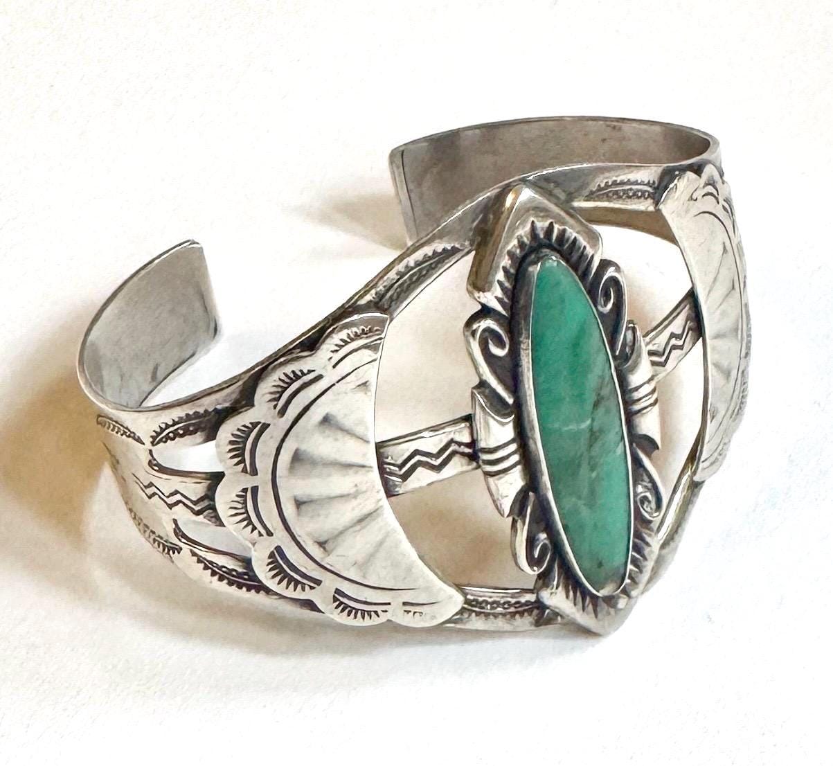 Fred Harvey Era Turquoise Cuff Bracelet Vintage Bell Trading