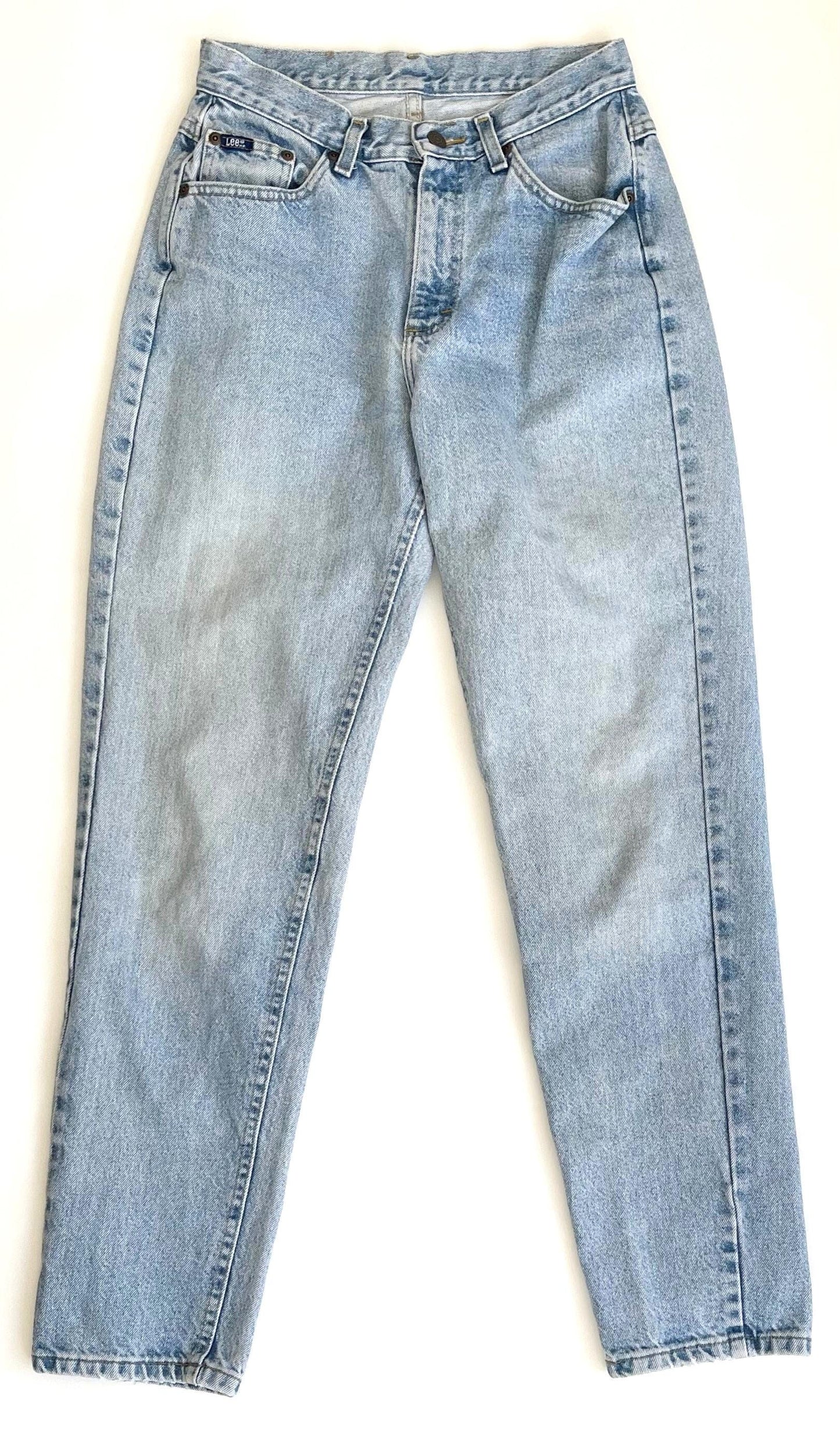 Vintage LEE Jeans 80s 90s High Waist Light Wash Denim
