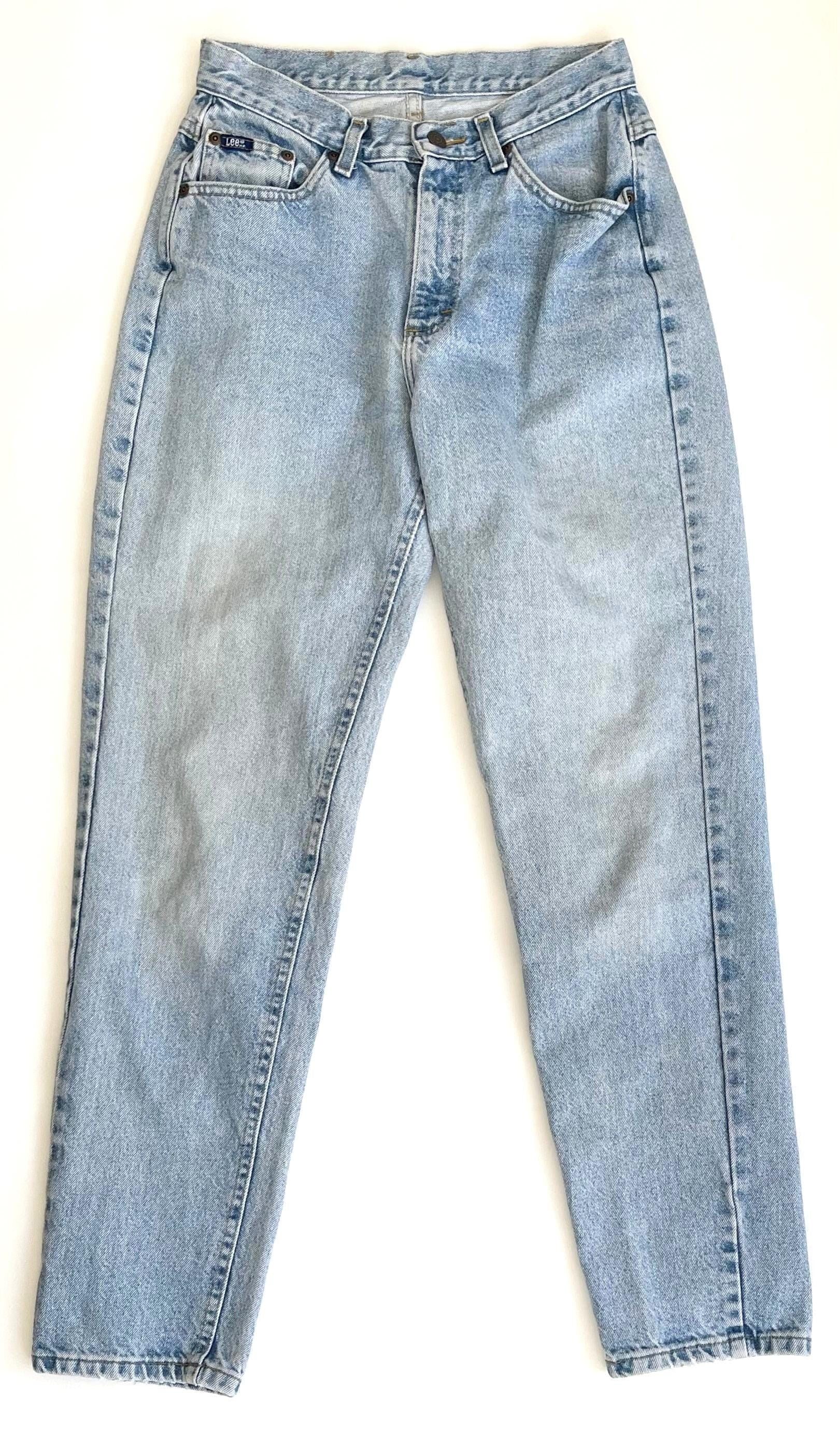 Vintage LEE Jeans 80s 90s High Waist Light Wash Denim