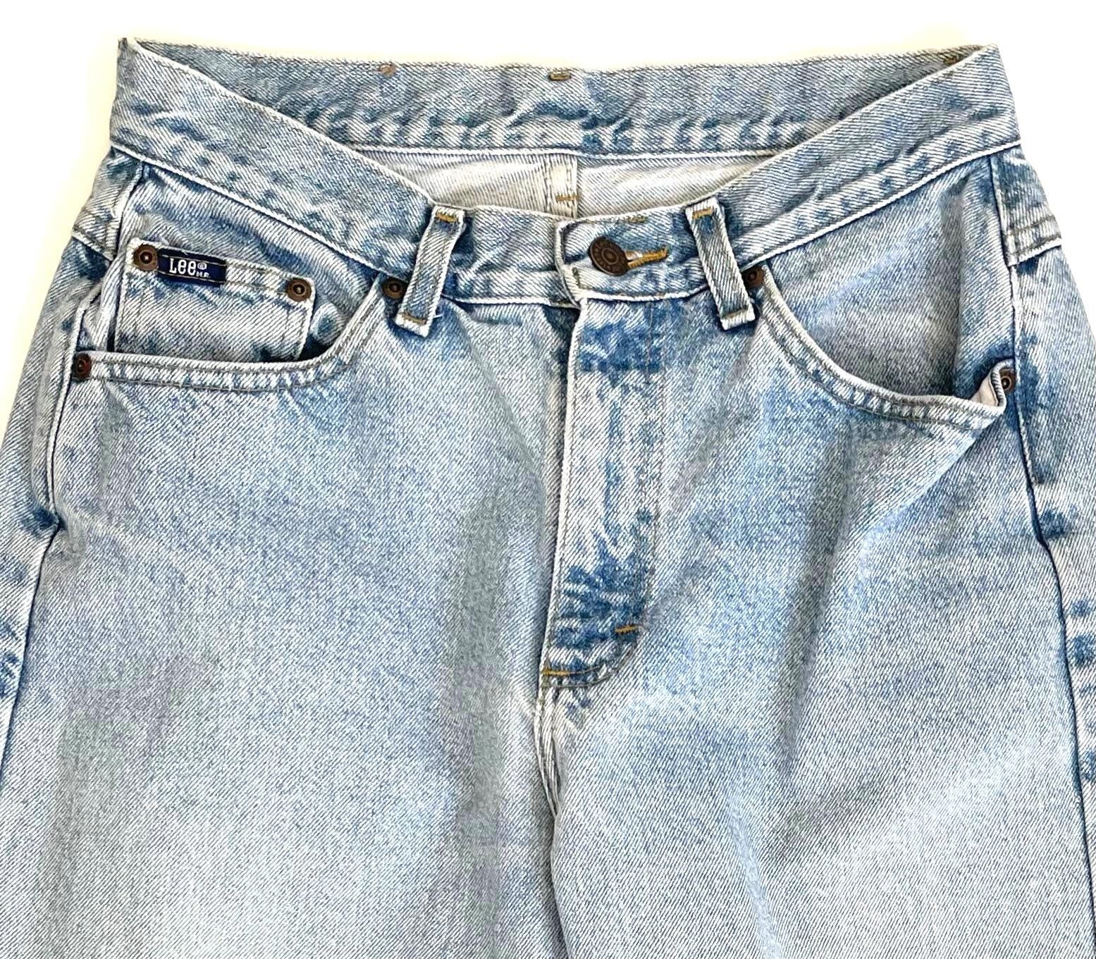 Vintage LEE Jeans 80s 90s High Waist Light Wash Denim