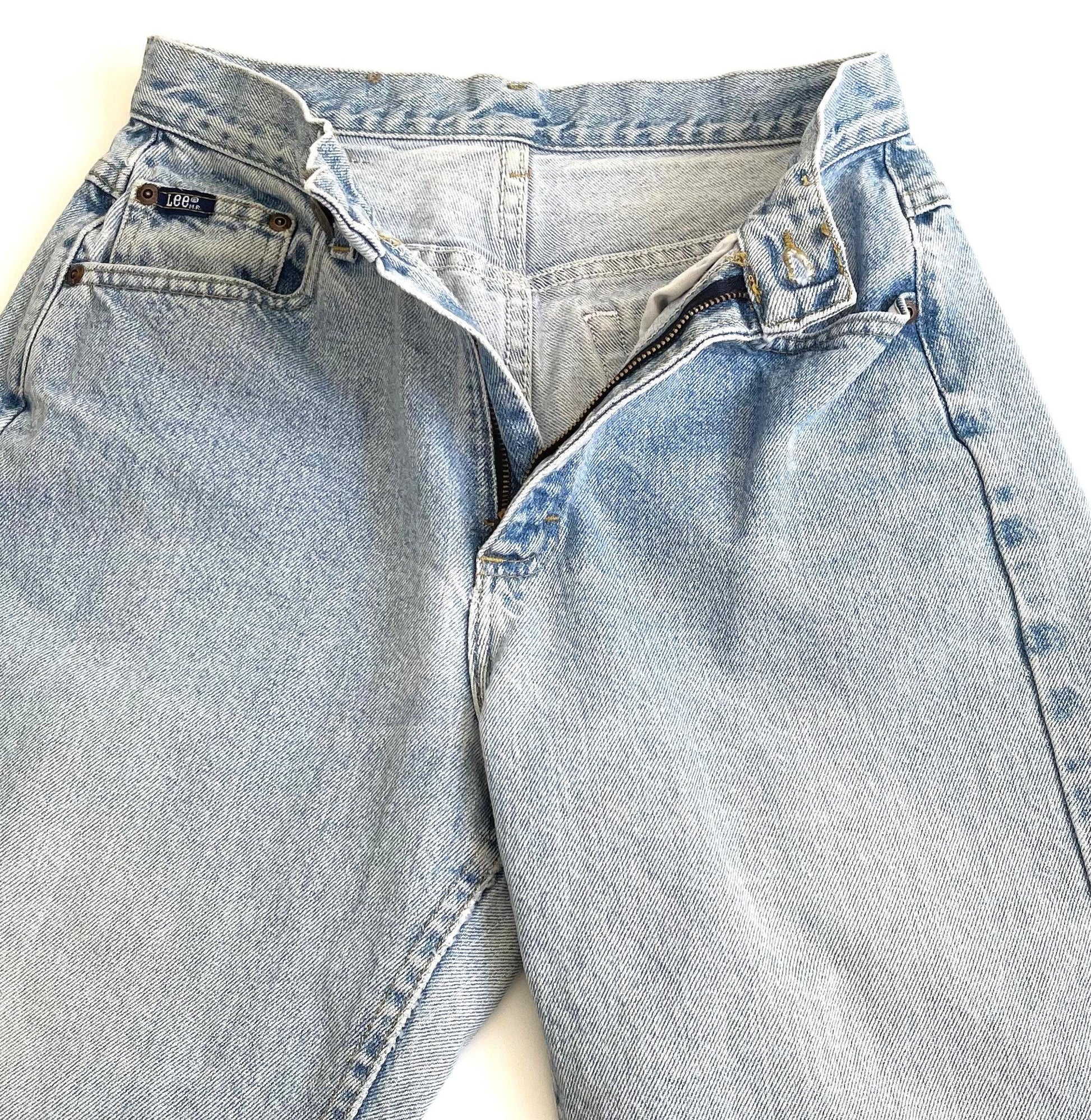 Vintage LEE Jeans 80s 90s High Waist Light Wash Denim