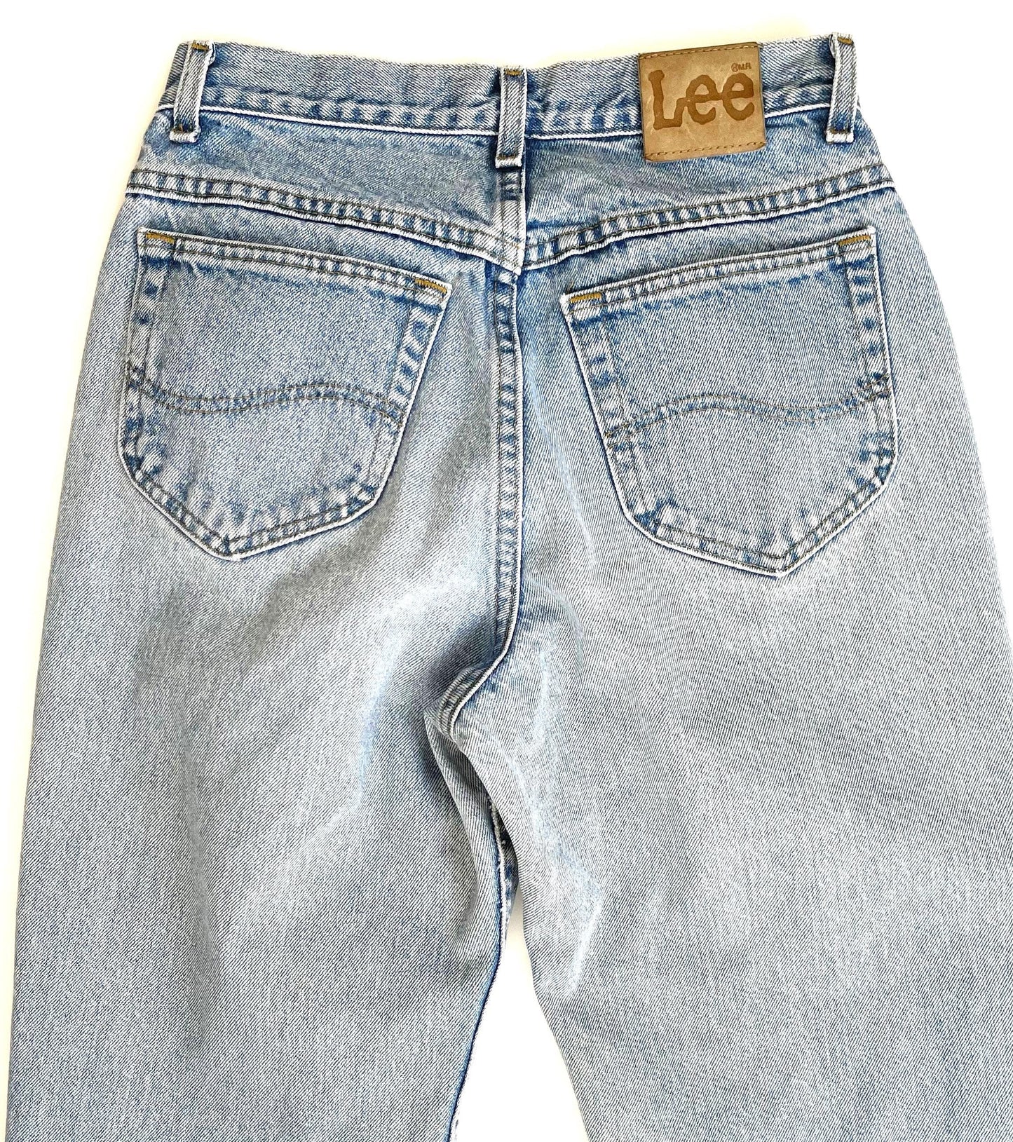Vintage LEE Jeans 80s 90s High Waist Light Wash Denim
