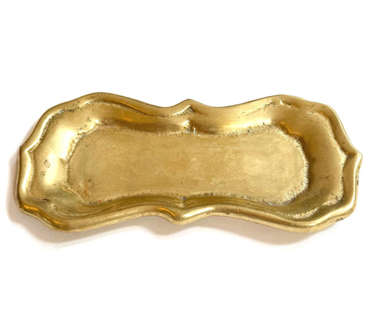 Vintage Valet Tray Heavy Cast Solid Brass