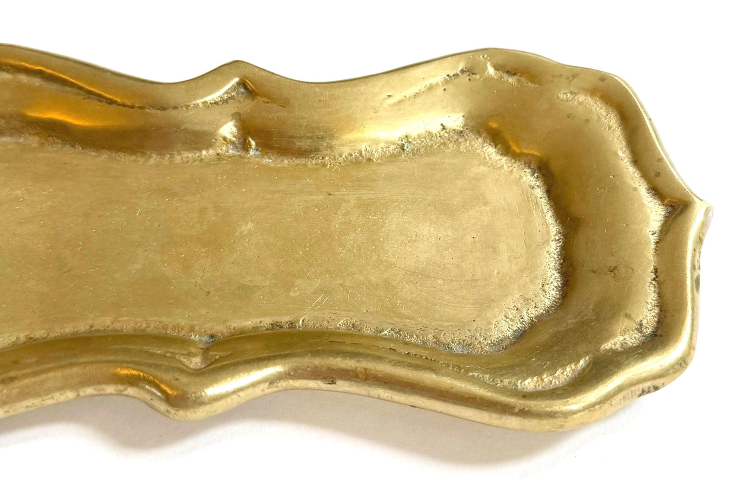 Vintage Valet Tray Heavy Cast Solid Brass
