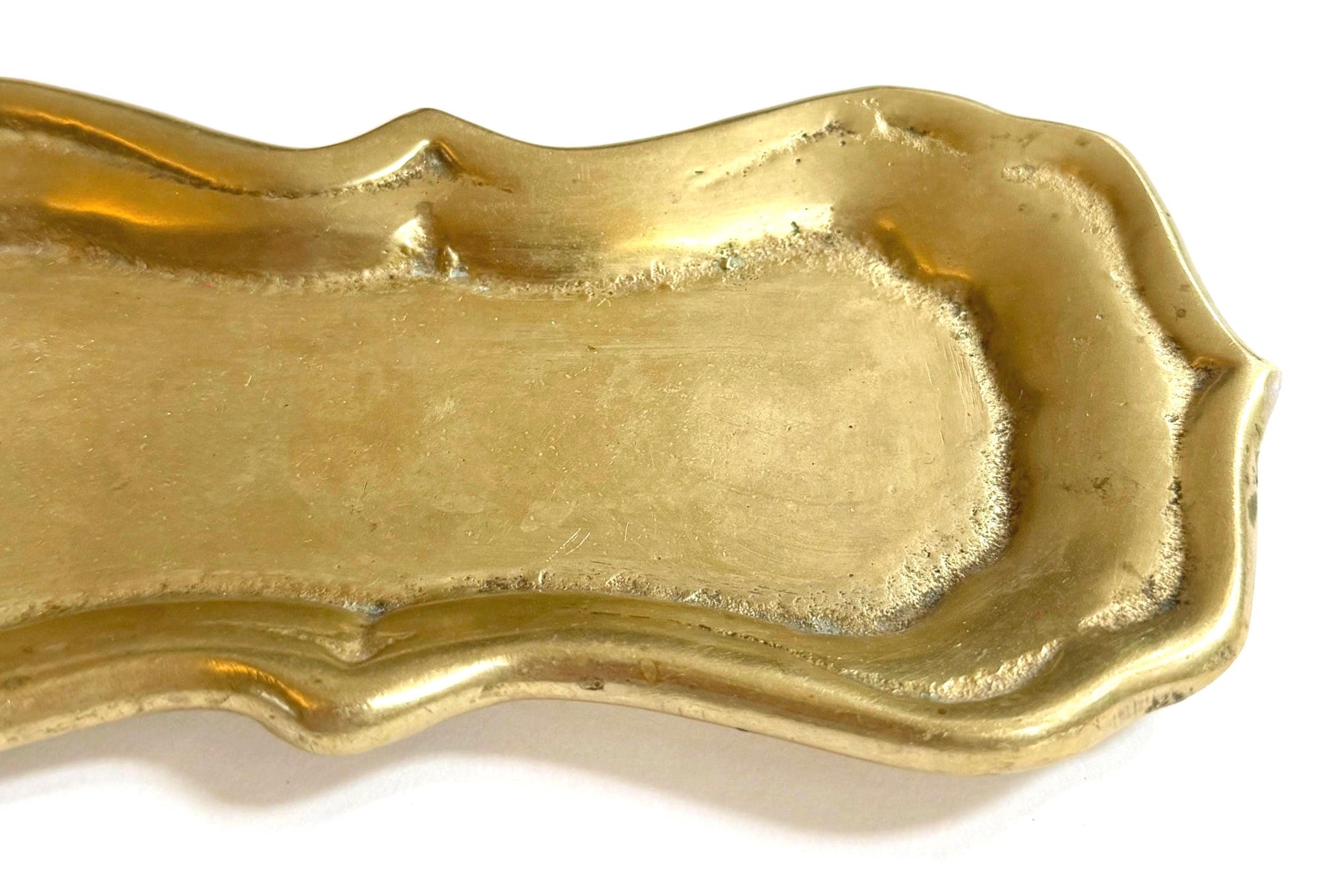 Vintage Valet Tray Heavy Cast Solid Brass