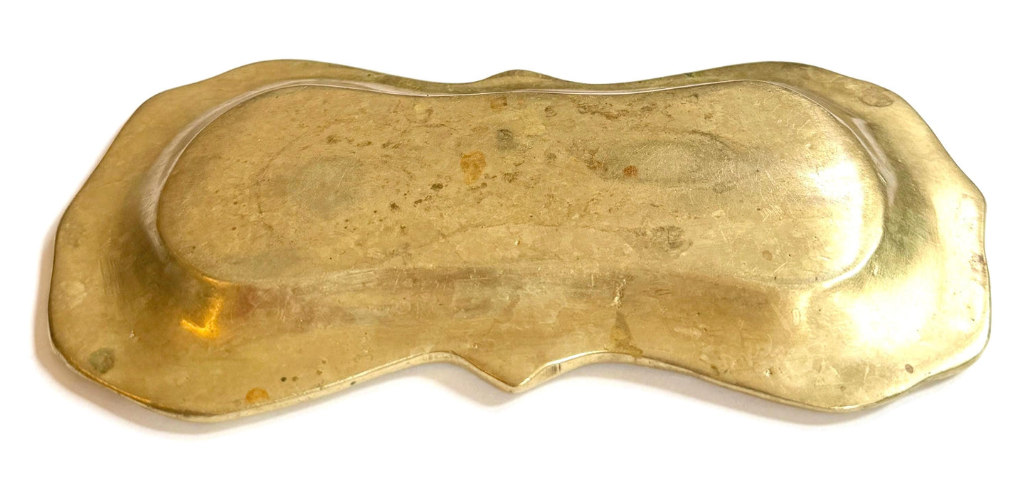 Vintage Valet Tray Heavy Cast Solid Brass