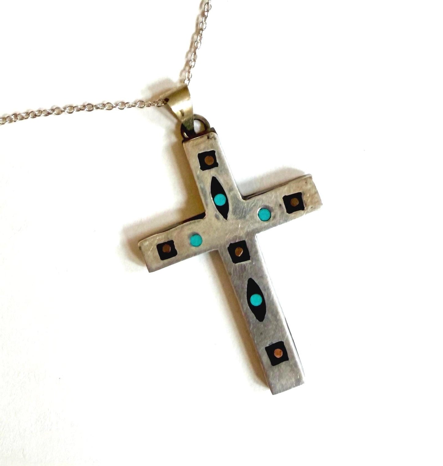 Vintage Necklace Pendant Boho Western Turquoise Native American
