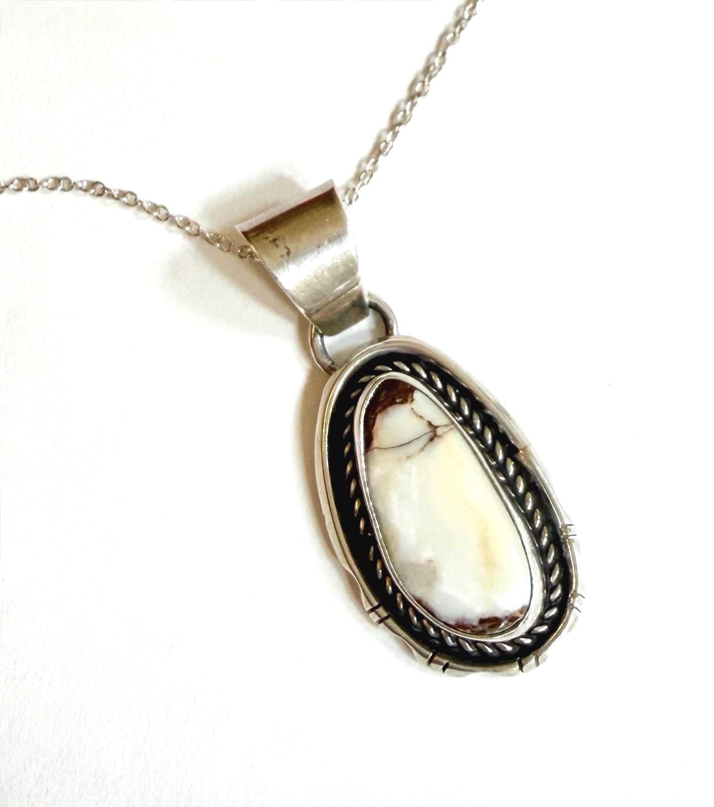 Vintage Necklace Pendant Boho Western Turquoise Native American