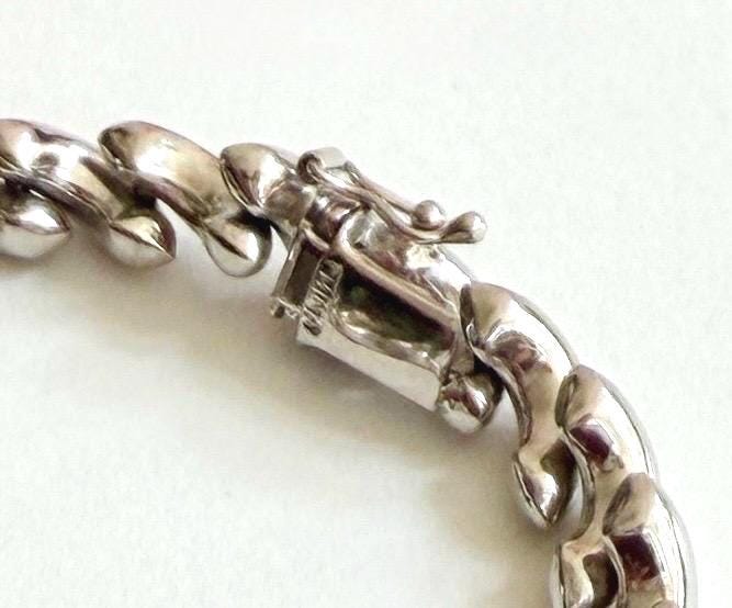 Vintage Sterling Silver Link Bracelet Minimalist 925 Jewelry
