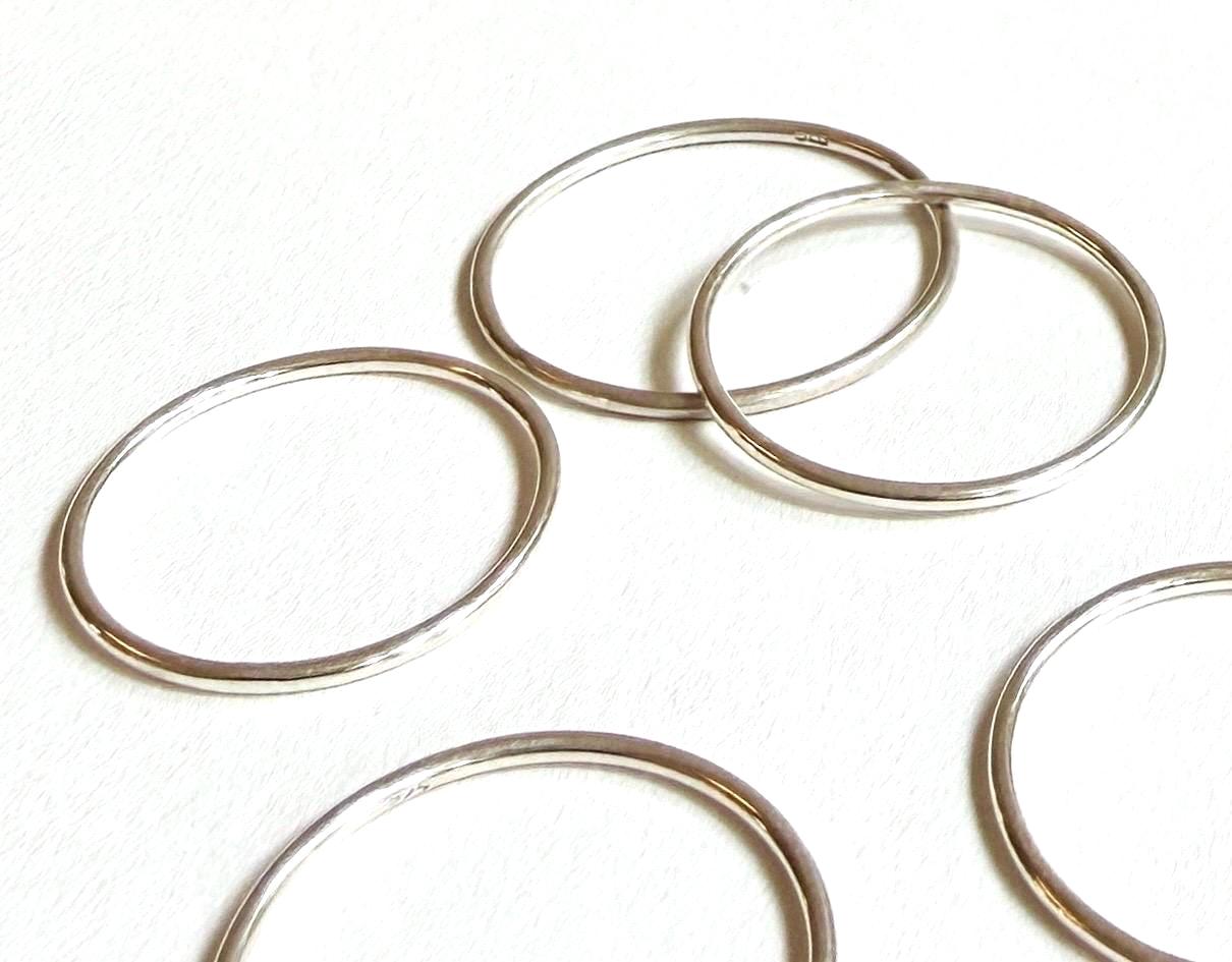 Delicate Minimalist Sterling Silver Ring Thin Minimalist Band
