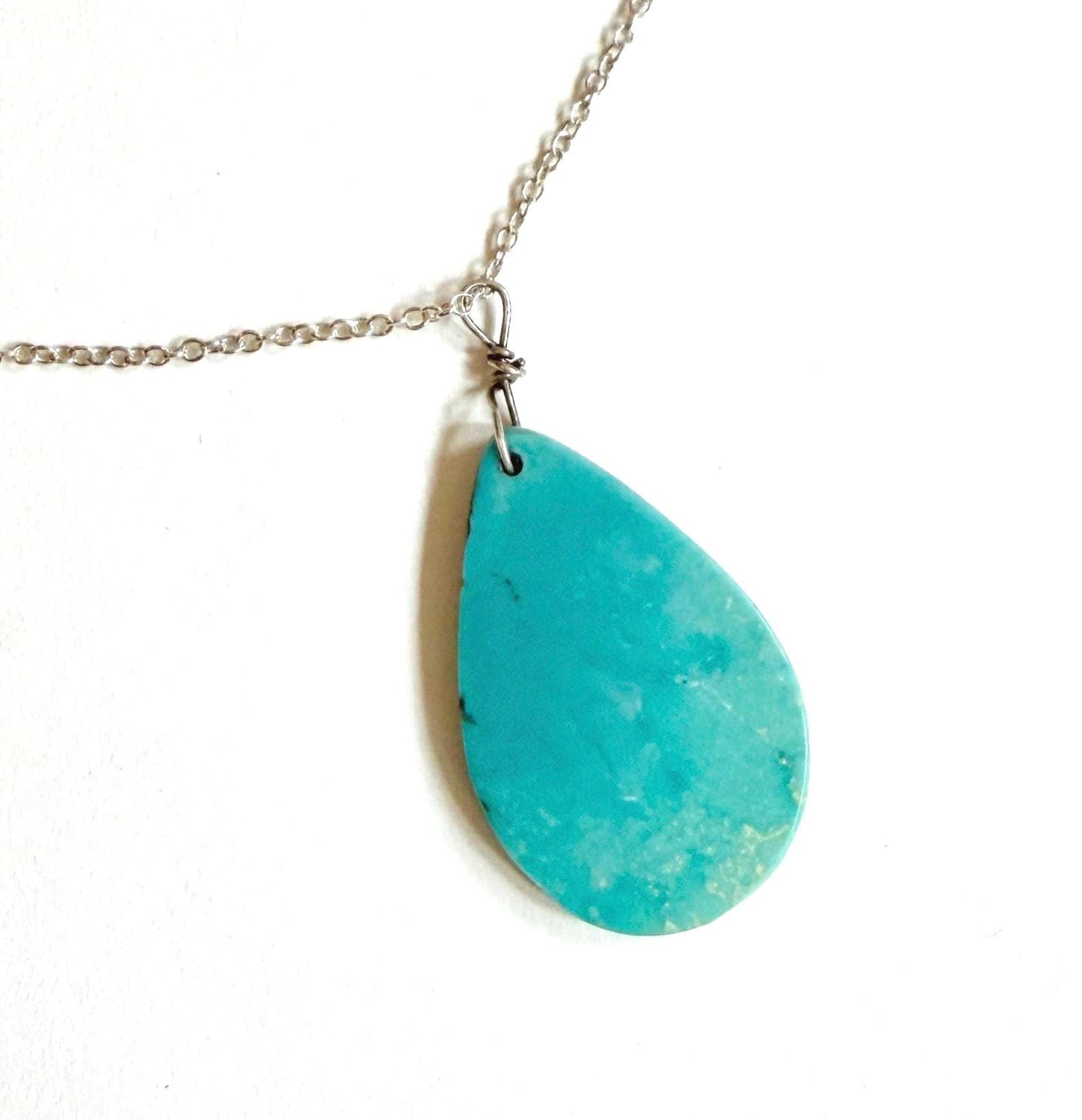Vintage Necklace Pendant Boho Western Turquoise Native American