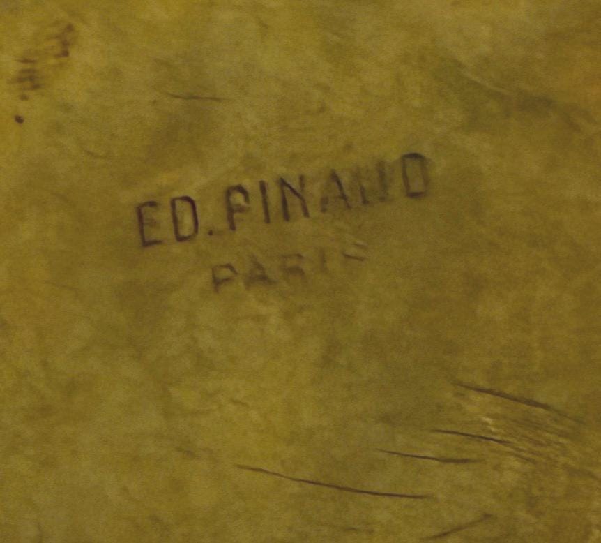 Rare French Mégots Box Vintage Ed Pinaut Paris Brass Cigarette Butt Case