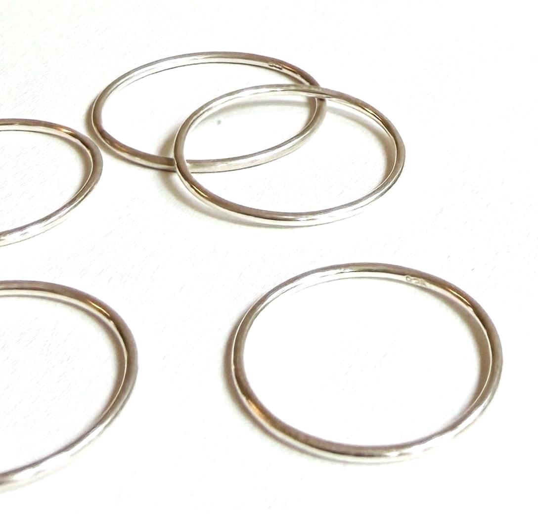 Delicate Minimalist Sterling Silver Ring Thin Minimalist Band