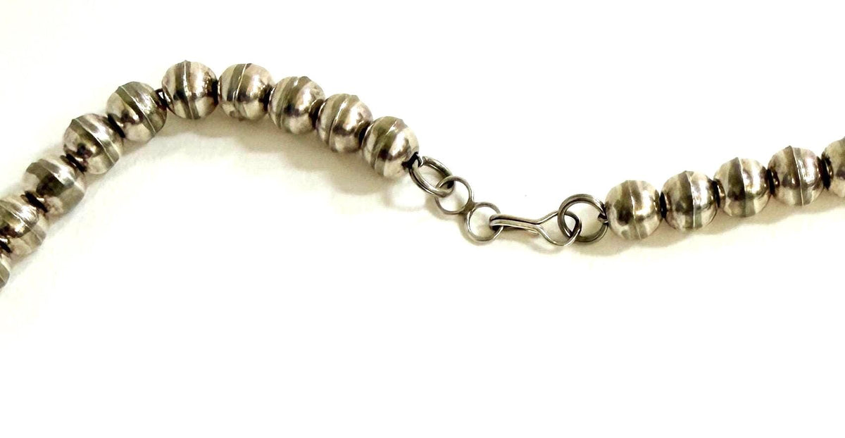 Vintage Turquoise Squash Blossom Necklace Signed Native American Sterling Silver