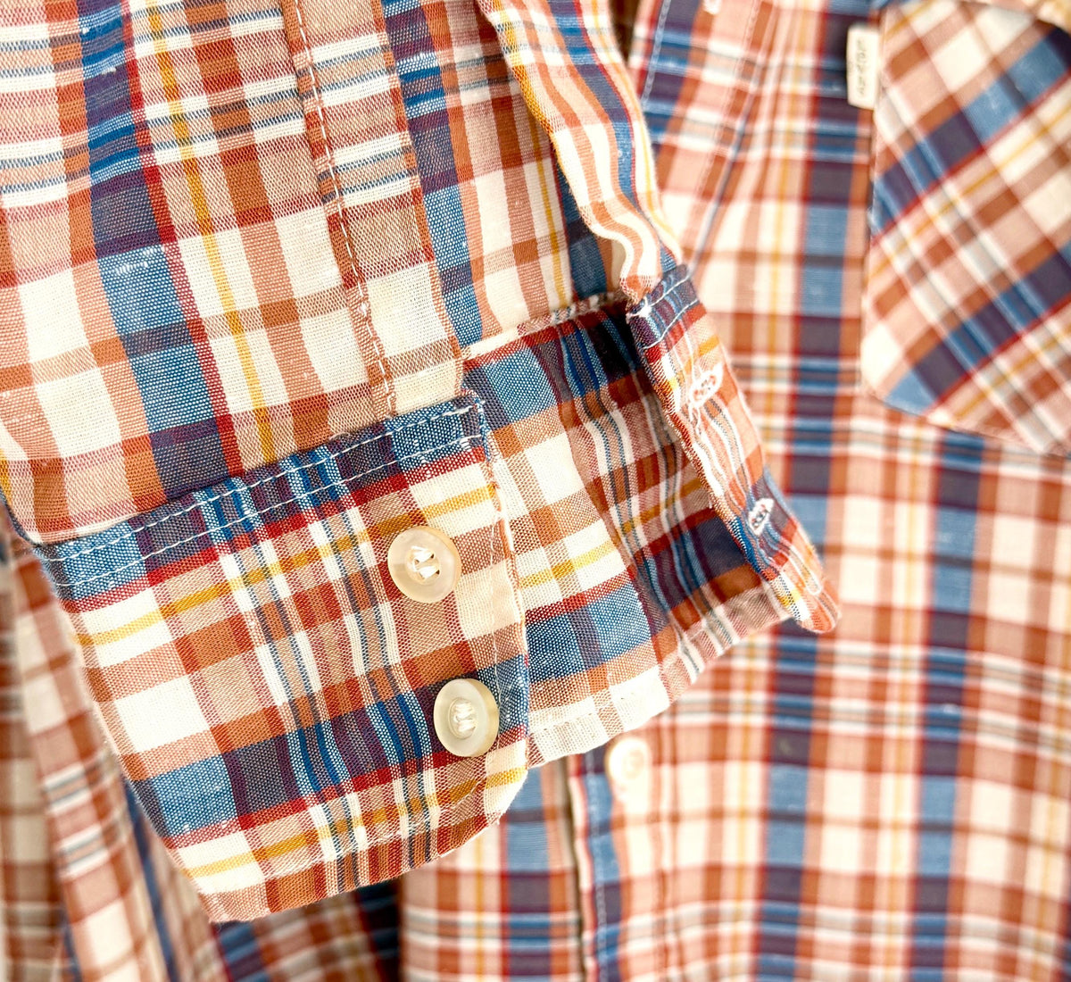 Vintage Levi Strauss Plaid Mens Shirt 1980 Olympic Games