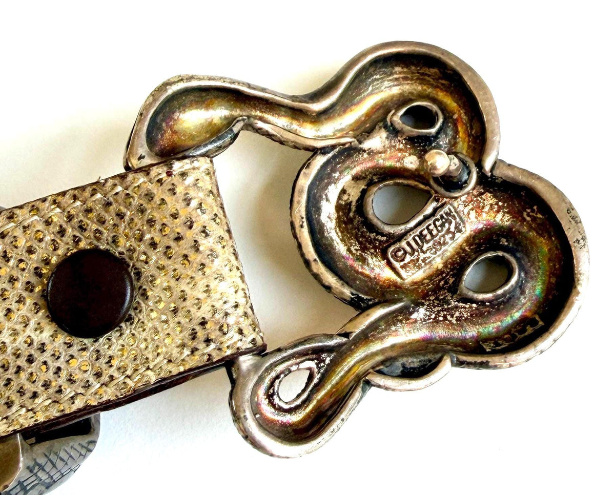 Jeff Deegan Designs Snake Buckle Sterling Silver 925 Serpent Belt
