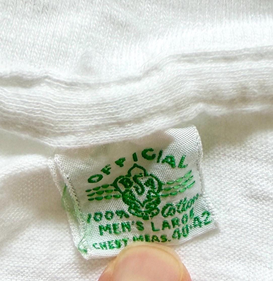 60s Boy Scouts Tshirt Official Camp Karoondinha White Arrowhead Graphic Tee