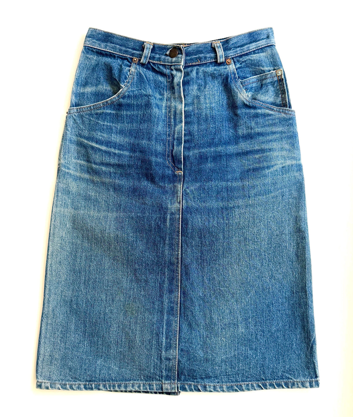 Vintage French Denim Skirt Made in France