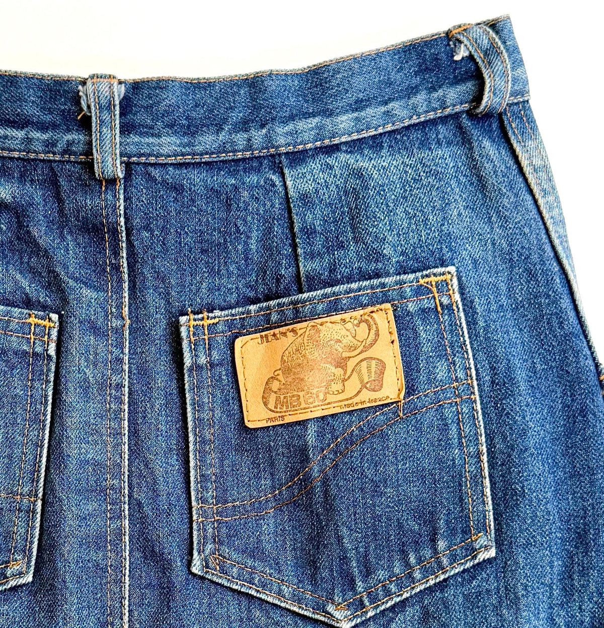Vintage French Denim Skirt Made in France