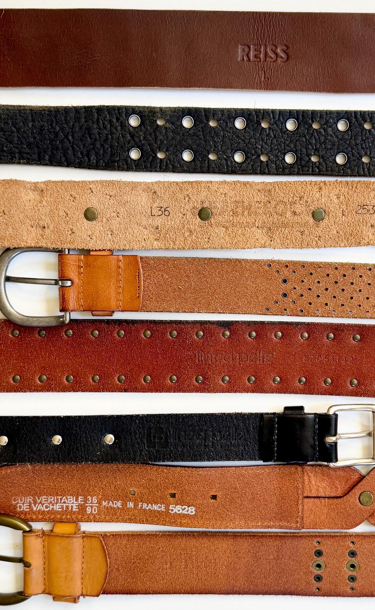 Vintage Studded Belt Brown Western Rock & Roll Y2K Styles