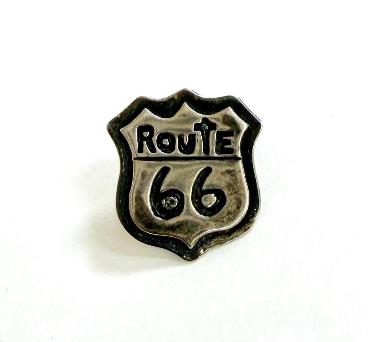 Vintage Route 66 Pin Fred Harvey Era Native American Signed Sterling Silver
