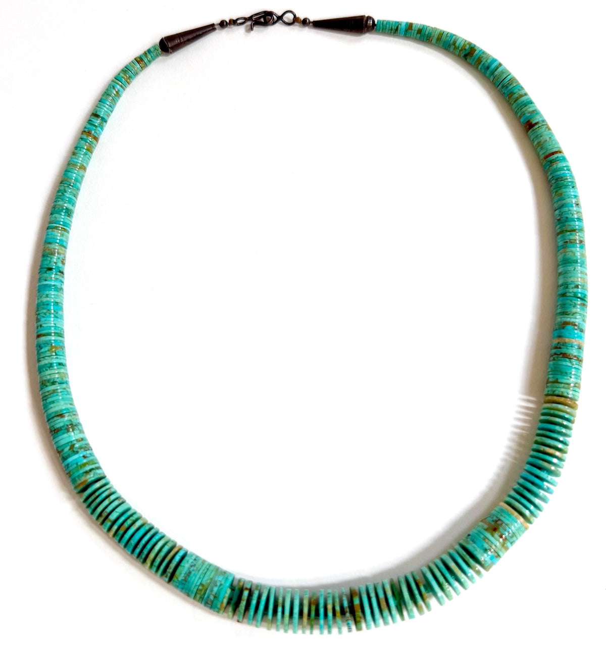 Vintage Turquoise Heishi Bead Necklace Vintage Native American Santo Domingo